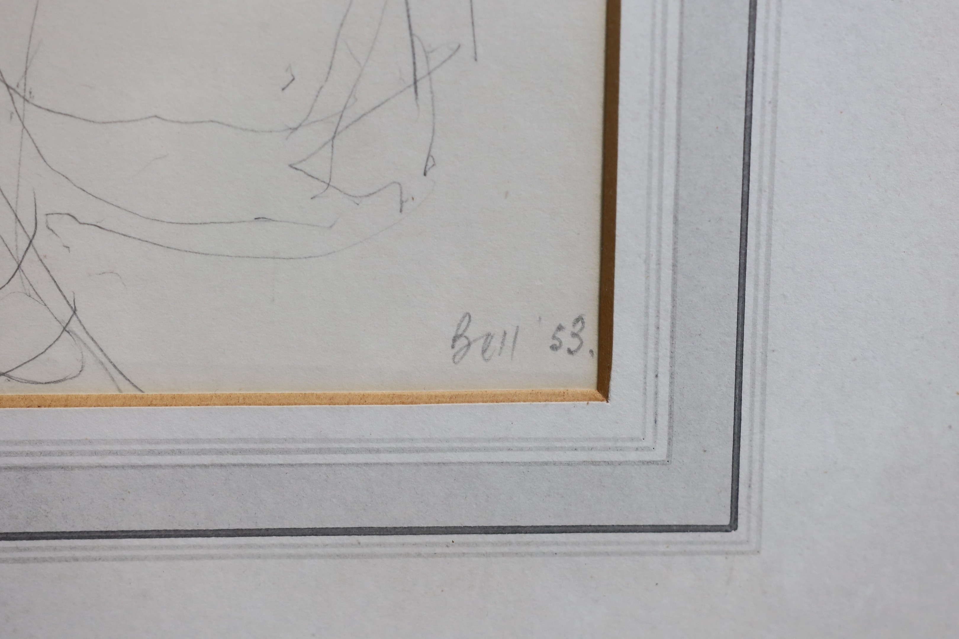 Vanessa Bell (1879-1961), Study of a seated woman, pencil on paper, 35 x 23cm
